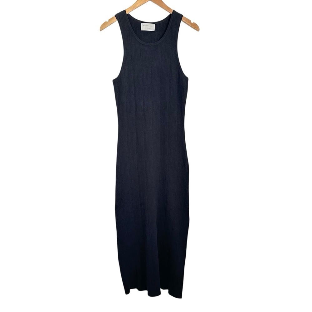 Modern Citizen Womens Ribbed Knit Sleeveless Scoop Neck Maxi Dress Sz XL Black